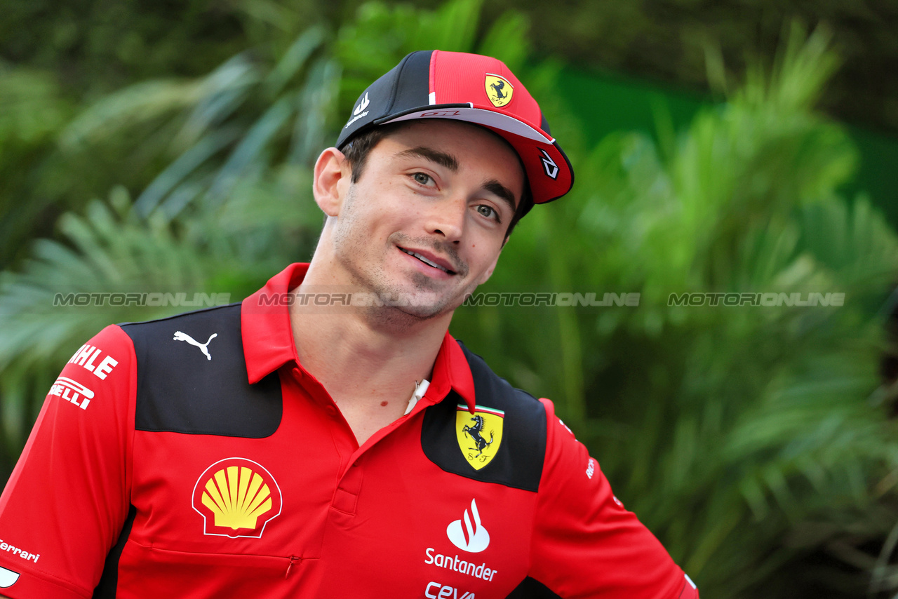 GP ARABIA SAUDITA, Charles Leclerc (MON) Ferrari.

16.03.2023. Formula 1 World Championship, Rd 2, Saudi Arabian Grand Prix, Jeddah, Saudi Arabia, Preparation Day.

- www.xpbimages.com, EMail: requests@xpbimages.com ¬© Copyright: Moy / XPB Images