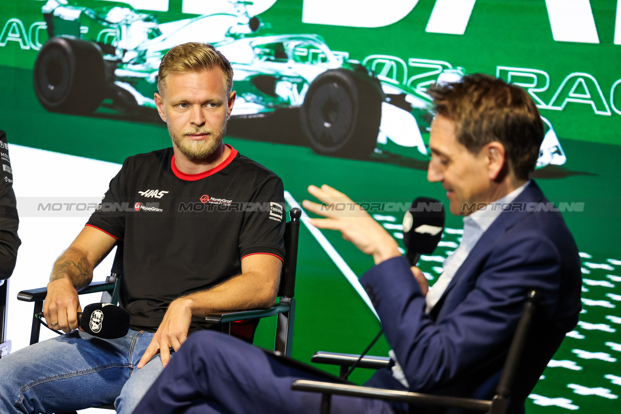 GP ARABIA SAUDITA, Kevin Magnussen (DEN) Haas F1 Team in the FIA Press Conference.

16.03.2023. Formula 1 World Championship, Rd 2, Saudi Arabian Grand Prix, Jeddah, Saudi Arabia, Preparation Day.

- www.xpbimages.com, EMail: requests@xpbimages.com ¬© Copyright: XPB Images