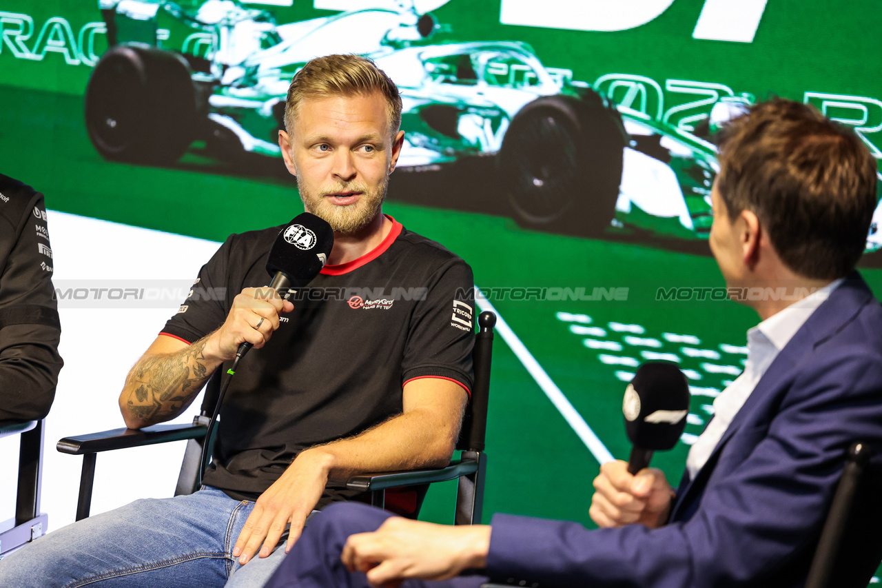 GP ARABIA SAUDITA, Kevin Magnussen (DEN) Haas F1 Team in the FIA Press Conference.

16.03.2023. Formula 1 World Championship, Rd 2, Saudi Arabian Grand Prix, Jeddah, Saudi Arabia, Preparation Day.

- www.xpbimages.com, EMail: requests@xpbimages.com ¬© Copyright: XPB Images