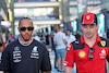 GP ARABIA SAUDITA, (L to R): Lewis Hamilton (GBR) Mercedes AMG F1 with Charles Leclerc (MON) Ferrari.
16.03.2023. Formula 1 World Championship, Rd 2, Saudi Arabian Grand Prix, Jeddah, Saudi Arabia, Preparation Day.
- www.xpbimages.com, EMail: requests@xpbimages.com ¬© Copyright: Bearne / XPB Images