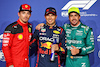 GP ARABIA SAUDITA, Qualifiche top three in parc ferme (L to R): Charles Leclerc (MON) Ferrari, second; Sergio Perez (MEX) Red Bull Racing, pole position; Fernando Alonso (ESP) Aston Martin F1 Team, third.
18.03.2023. Formula 1 World Championship, Rd 2, Saudi Arabian Grand Prix, Jeddah, Saudi Arabia, Qualifiche Day.
- www.xpbimages.com, EMail: requests@xpbimages.com © Copyright: Batchelor / XPB Images