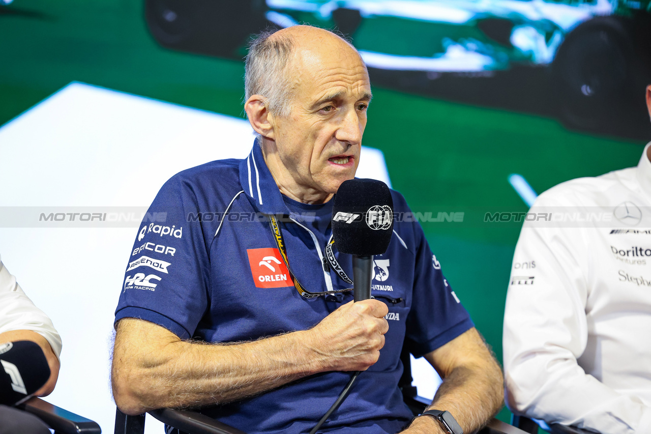 GP ARABIA SAUDITA, Franz Tost (AUT) AlphaTauri Team Principal, in the FIA Press Conference.

17.03.2023. Formula 1 World Championship, Rd 2, Saudi Arabian Grand Prix, Jeddah, Saudi Arabia, Practice Day.

- www.xpbimages.com, EMail: requests@xpbimages.com © Copyright: XPB Images