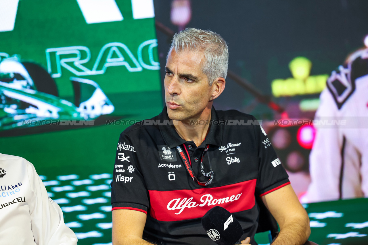 GP ARABIA SAUDITA, Alessandro Alunni Bravi (ITA) Alfa Romeo F1 Team Managing Director e Team Representative, in the FIA Press Conference.

17.03.2023. Formula 1 World Championship, Rd 2, Saudi Arabian Grand Prix, Jeddah, Saudi Arabia, Practice Day.

- www.xpbimages.com, EMail: requests@xpbimages.com © Copyright: XPB Images