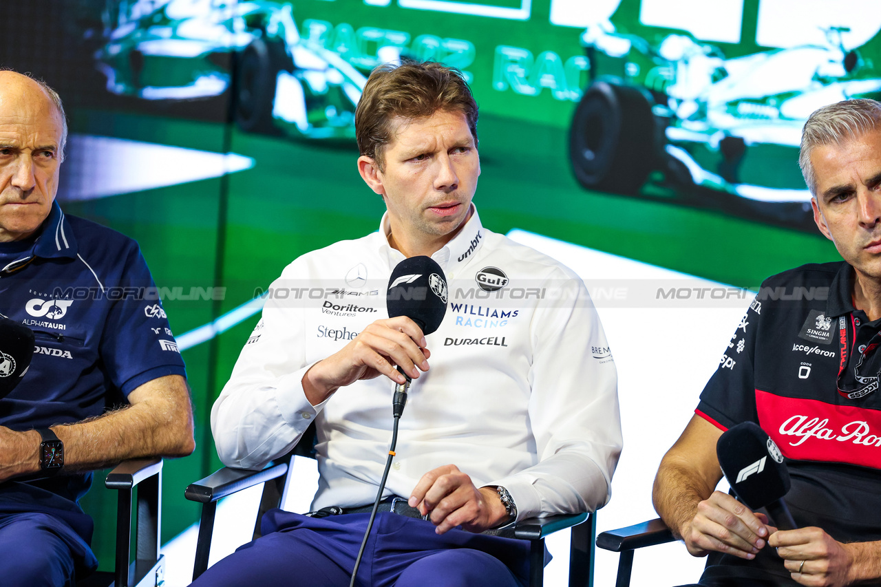 GP ARABIA SAUDITA, James Vowles (GBR) Williams Racing Team Principal, in the FIA Press Conference.

17.03.2023. Formula 1 World Championship, Rd 2, Saudi Arabian Grand Prix, Jeddah, Saudi Arabia, Practice Day.

- www.xpbimages.com, EMail: requests@xpbimages.com © Copyright: XPB Images