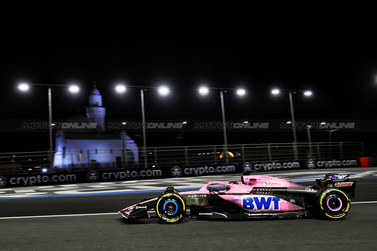 GP ARABIA SAUDITA, Esteban Ocon (FRA) Alpine F1 Team A523.

17.03.2023. Formula 1 World Championship, Rd 2, Saudi Arabian Grand Prix, Jeddah, Saudi Arabia, Practice Day.

- www.xpbimages.com, EMail: requests@xpbimages.com © Copyright: Bearne / XPB Images