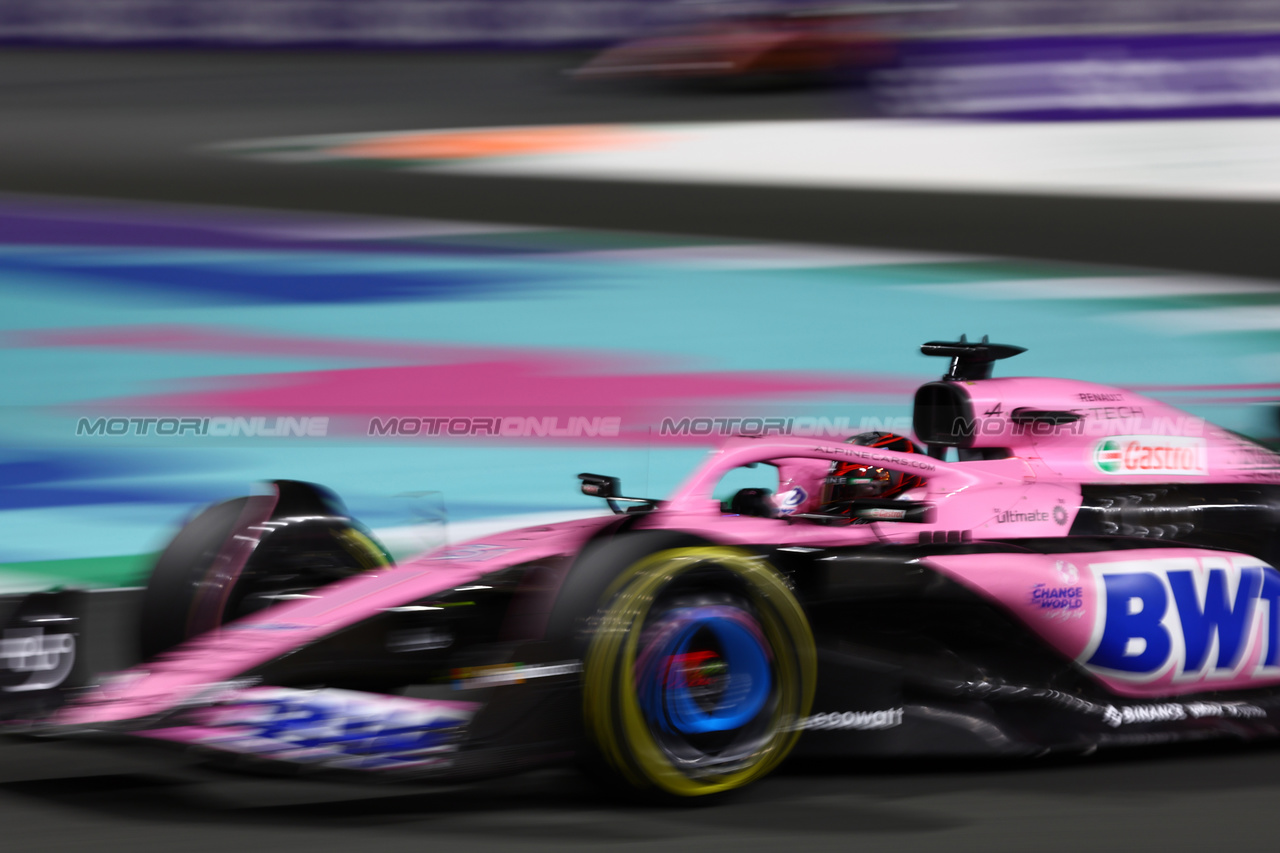 GP ARABIA SAUDITA, Esteban Ocon (FRA) Alpine F1 Team A523.

17.03.2023. Formula 1 World Championship, Rd 2, Saudi Arabian Grand Prix, Jeddah, Saudi Arabia, Practice Day.

- www.xpbimages.com, EMail: requests@xpbimages.com © Copyright: Moy / XPB Images