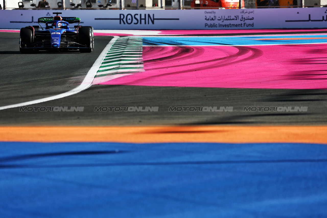 GP ARABIA SAUDITA, Alexander Albon (THA) Williams Racing FW45.

17.03.2023. Formula 1 World Championship, Rd 2, Saudi Arabian Grand Prix, Jeddah, Saudi Arabia, Practice Day.

- www.xpbimages.com, EMail: requests@xpbimages.com © Copyright: Moy / XPB Images