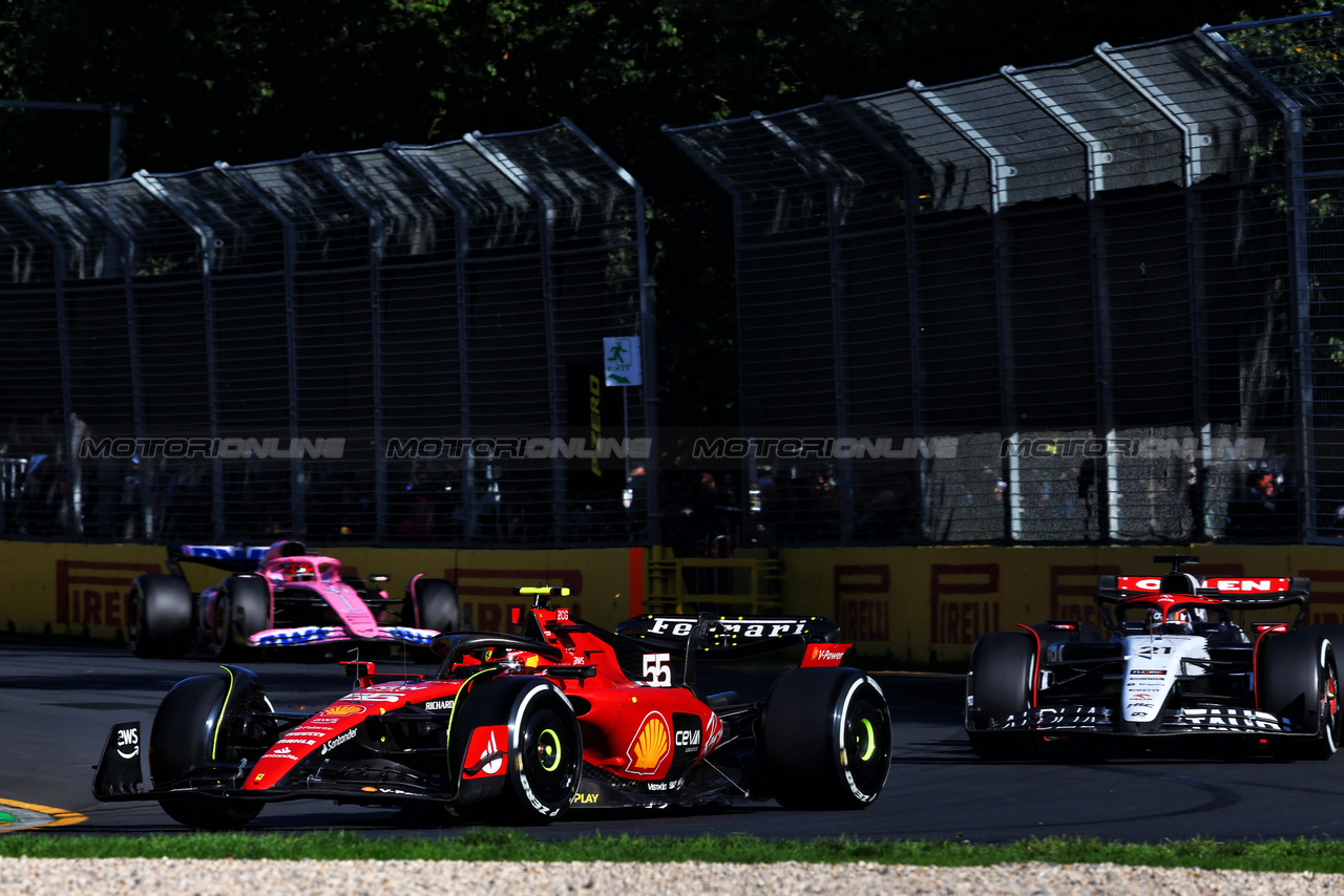 GP AUSTRALIA, Carlos Sainz Jr (ESP) Ferrari SF-23.

02.04.2023. Formula 1 World Championship, Rd 3, Australian Grand Prix, Albert Park, Melbourne, Australia, Gara Day.

- www.xpbimages.com, EMail: requests@xpbimages.com ¬© Copyright: Charniaux / XPB Images