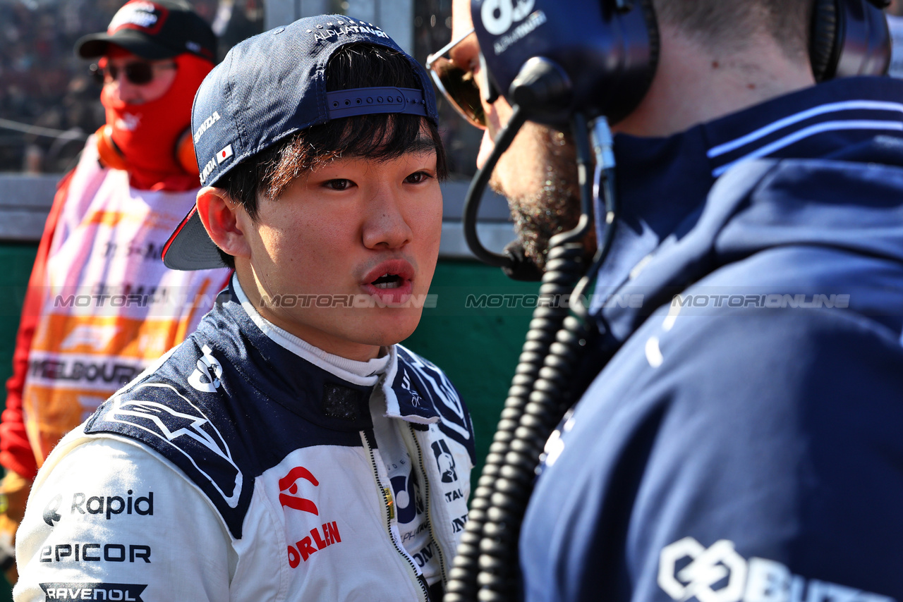 GP AUSTRALIA, Yuki Tsunoda (JPN) AlphaTauri on the grid.

02.04.2023. Formula 1 World Championship, Rd 3, Australian Grand Prix, Albert Park, Melbourne, Australia, Gara Day.

- www.xpbimages.com, EMail: requests@xpbimages.com ¬© Copyright: Batchelor / XPB Images