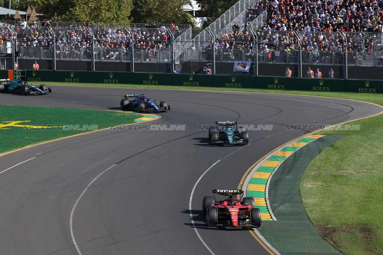 GP AUSTRALIA, Carlos Sainz Jr (ESP) Ferrari SF-23.

02.04.2023. Formula 1 World Championship, Rd 3, Australian Grand Prix, Albert Park, Melbourne, Australia, Gara Day.

- www.xpbimages.com, EMail: requests@xpbimages.com ¬© Copyright: Bearne / XPB Images