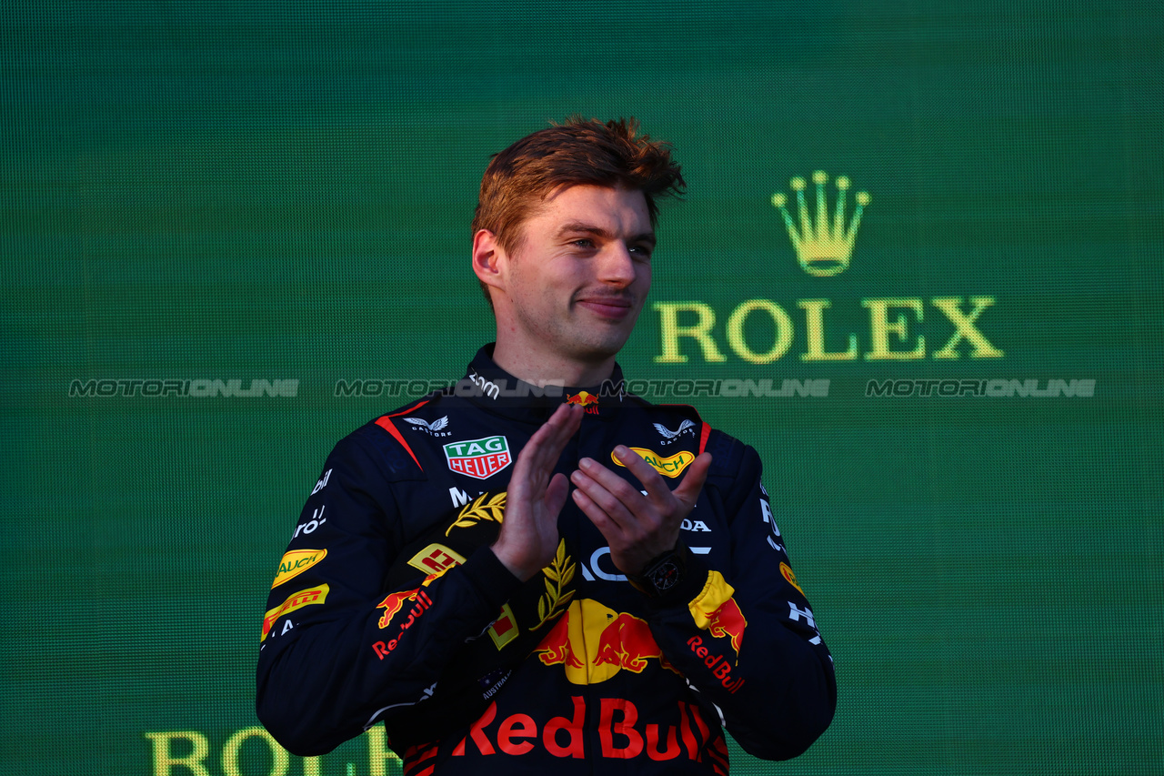 GP AUSTRALIA, 1st place Max Verstappen (NLD) Red Bull Racing.
02.04.2023. Formula 1 World Championship, Rd 3, Australian Grand Prix, Albert Park, Melbourne, Australia, Gara Day.
- www.xpbimages.com, EMail: requests@xpbimages.com ¬© Copyright: Batchelor / XPB Images