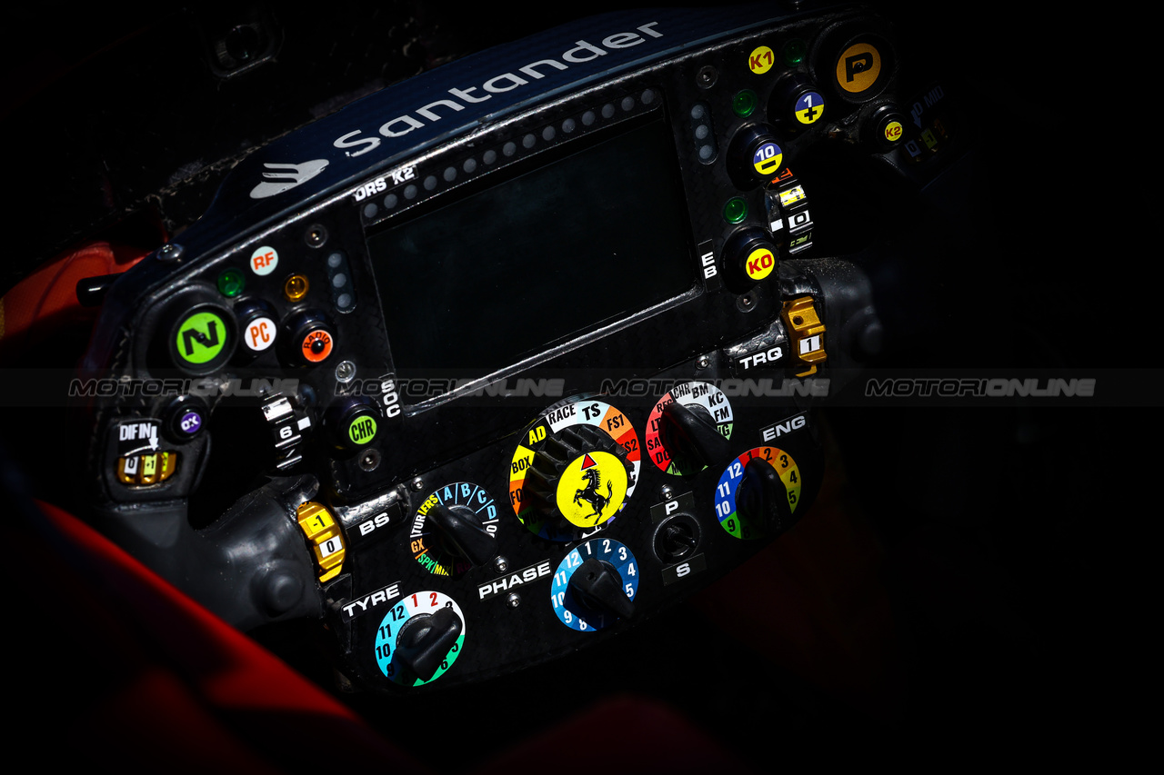 GP AUSTRALIA, Ferrari steering wheels
02.04.2023. Formula 1 World Championship, Rd 3, Australian Grand Prix, Albert Park, Melbourne, Australia, Gara Day.
- www.xpbimages.com, EMail: requests@xpbimages.com ¬© Copyright: Charniaux / XPB Images