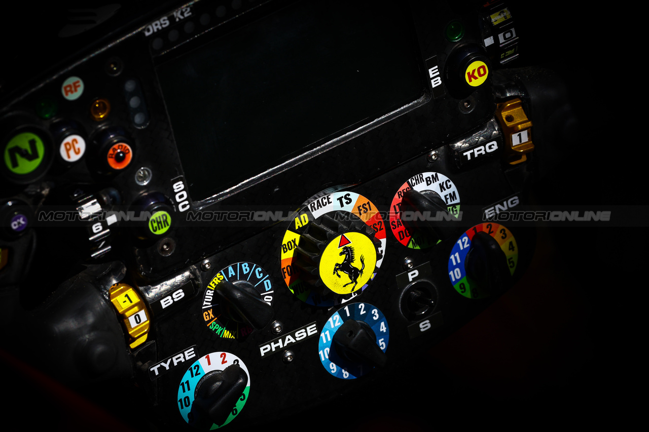 GP AUSTRALIA, Ferrari steering wheels
02.04.2023. Formula 1 World Championship, Rd 3, Australian Grand Prix, Albert Park, Melbourne, Australia, Gara Day.
- www.xpbimages.com, EMail: requests@xpbimages.com ¬© Copyright: Charniaux / XPB Images