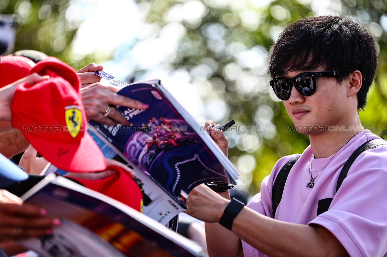 GP AUSTRALIA, Yuki Tsunoda (JPN), Scuderia Alpha Tauri 
02.04.2023. Formula 1 World Championship, Rd 3, Australian Grand Prix, Albert Park, Melbourne, Australia, Gara Day.
- www.xpbimages.com, EMail: requests@xpbimages.com ¬© Copyright: Charniaux / XPB Images
