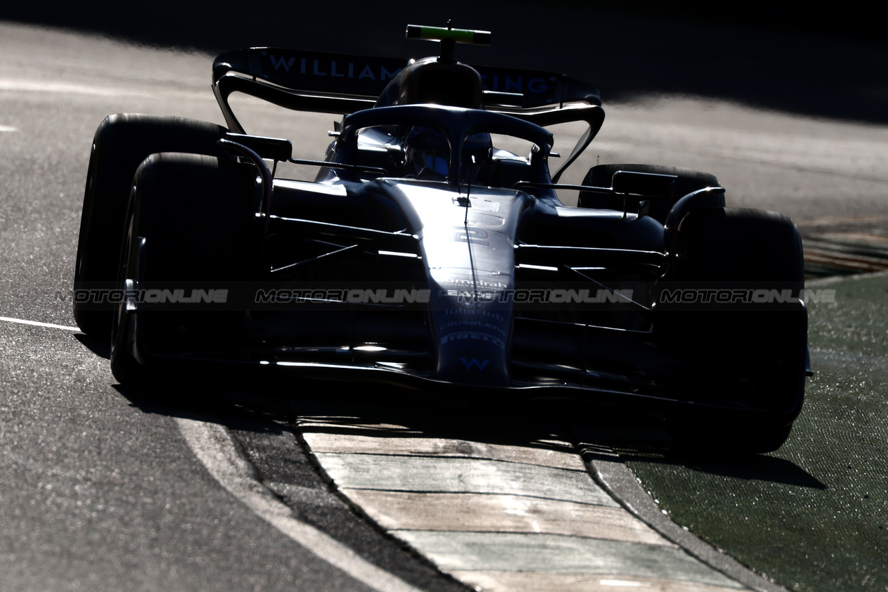 GP AUSTRALIA, Logan Sargeant (USA) Williams Racing FW45.

02.04.2023. Formula 1 World Championship, Rd 3, Australian Grand Prix, Albert Park, Melbourne, Australia, Gara Day.

 - www.xpbimages.com, EMail: requests@xpbimages.com ¬© Copyright: Coates / XPB Images