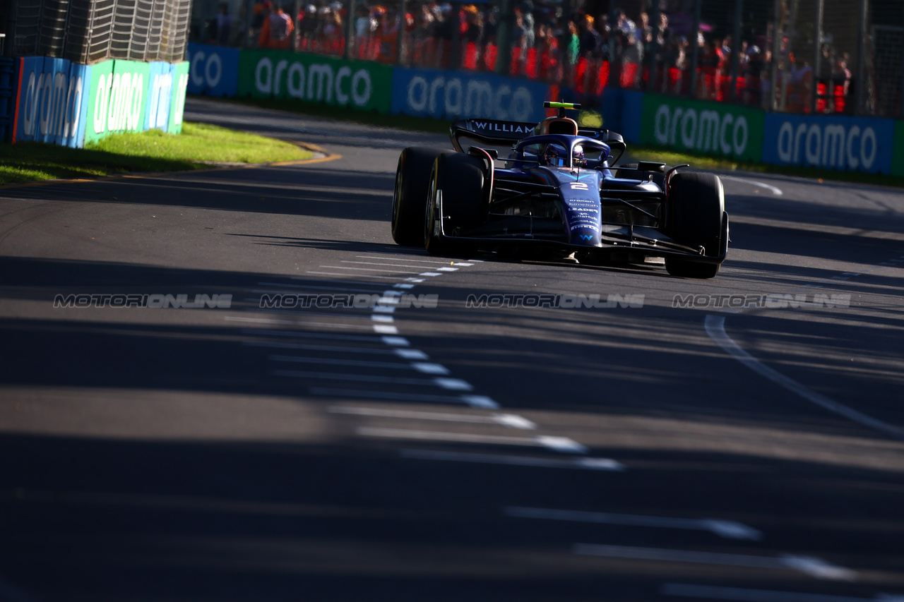 GP AUSTRALIA, Logan Sargeant (USA) Williams Racing FW45.

02.04.2023. Formula 1 World Championship, Rd 3, Australian Grand Prix, Albert Park, Melbourne, Australia, Gara Day.

 - www.xpbimages.com, EMail: requests@xpbimages.com ¬© Copyright: Coates / XPB Images