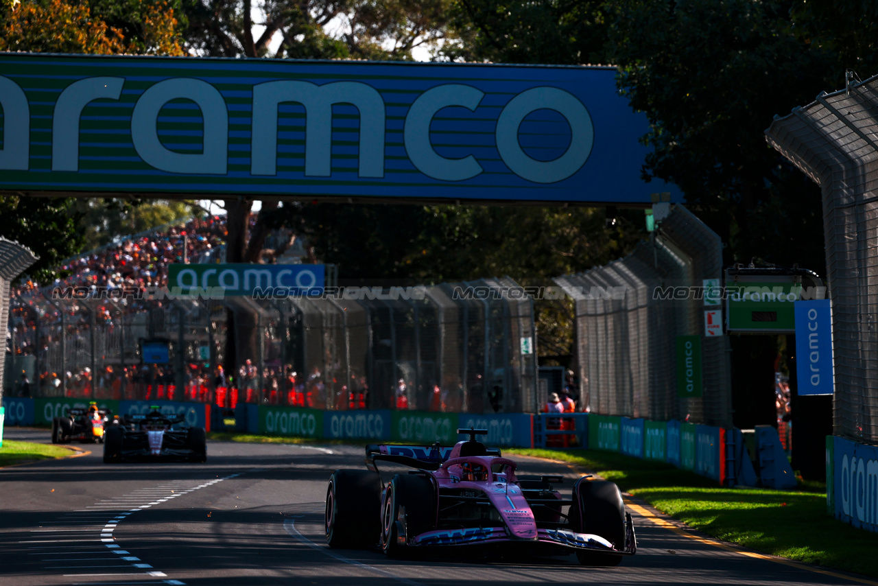 GP AUSTRALIA, Esteban Ocon (FRA) Alpine F1 Team A523.

02.04.2023. Formula 1 World Championship, Rd 3, Australian Grand Prix, Albert Park, Melbourne, Australia, Gara Day.

 - www.xpbimages.com, EMail: requests@xpbimages.com ¬© Copyright: Coates / XPB Images