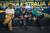 GP AUSTRALIA, (L to R): Lewis Hamilton (GBR) Mercedes AMG F1; Max Verstappen (NLD) Red Bull Racing; e Fernando Alonso (ESP) Aston Martin F1 Team, in the post race FIA Press Conference.
02.04.2023. Formula 1 World Championship, Rd 3, Australian Grand Prix, Albert Park, Melbourne, Australia, Gara Day.
- www.xpbimages.com, EMail: requests@xpbimages.com ¬© Copyright: Bearne / XPB Images