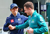 GP AUSTRALIA, (L to R): Nyck de Vries (NLD) AlphaTauri with Stoffel Vandoorne (BEL) Aston Martin F1 Team Test e Reserve Driver.
30.03.2023. Formula 1 World Championship, Rd 3, Australian Grand Prix, Albert Park, Melbourne, Australia, Preparation Day.
- www.xpbimages.com, EMail: requests@xpbimages.com ¬© Copyright: Batchelor / XPB Images