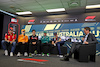GP AUSTRALIA, (L to R): Charles Leclerc (MON) Ferrari; Oscar Piastri (AUS) McLaren; Zhou Guanyu (CHN) Alfa Romeo F1 Team; Fernando Alonso (ESP) Aston Martin F1 Team; e Max Verstappen (NLD) Red Bull Racing, in the FIA Press Conference.
30.03.2023. Formula 1 World Championship, Rd 3, Australian Grand Prix, Albert Park, Melbourne, Australia, Preparation Day.
- www.xpbimages.com, EMail: requests@xpbimages.com ¬© Copyright: Moy / XPB Images