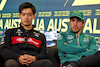 GP AUSTRALIA, (L to R): Zhou Guanyu (CHN) Alfa Romeo F1 Team, e Fernando Alonso (ESP) Aston Martin F1 Team, in the FIA Press Conference.
30.03.2023. Formula 1 World Championship, Rd 3, Australian Grand Prix, Albert Park, Melbourne, Australia, Preparation Day.
- www.xpbimages.com, EMail: requests@xpbimages.com ¬© Copyright: Moy / XPB Images