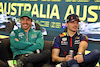 GP AUSTRALIA, (L to R): Fernando Alonso (ESP) Aston Martin F1 Team e Max Verstappen (NLD) Red Bull Racing, in the FIA Press Conference.
30.03.2023. Formula 1 World Championship, Rd 3, Australian Grand Prix, Albert Park, Melbourne, Australia, Preparation Day.
- www.xpbimages.com, EMail: requests@xpbimages.com ¬© Copyright: Moy / XPB Images