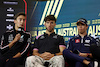 GP AUSTRALIA, (L to R): George Russell (GBR) Mercedes AMG F1; Pierre Gasly (FRA) Alpine F1 Team; e Nyck de Vries (NLD) AlphaTauri, in the FIA Press Conference.
30.03.2023. Formula 1 World Championship, Rd 3, Australian Grand Prix, Albert Park, Melbourne, Australia, Preparation Day.
- www.xpbimages.com, EMail: requests@xpbimages.com ¬© Copyright: Moy / XPB Images