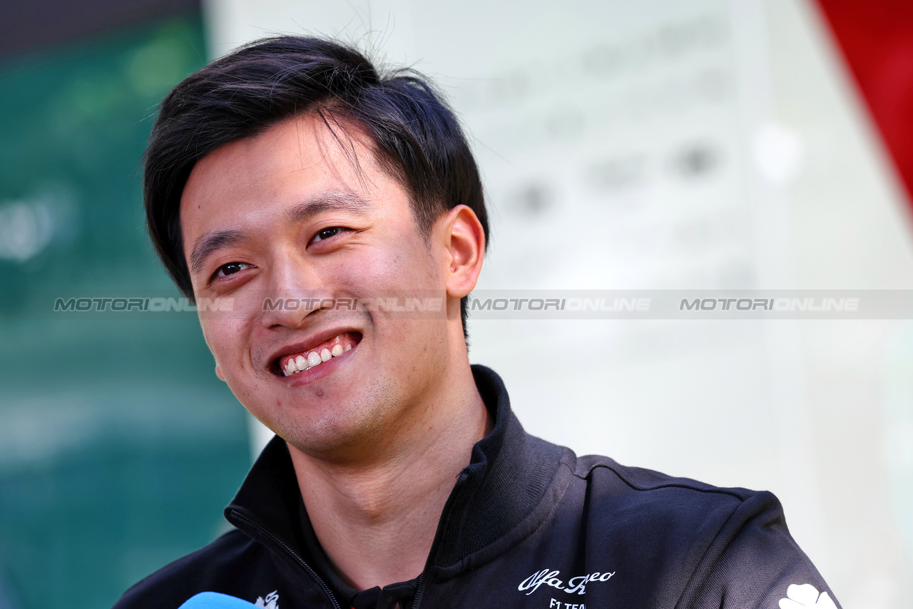 GP AUSTRALIA, Zhou Guanyu (CHN) Alfa Romeo F1 Team.

29.03.2023. Formula 1 World Championship, Rd 3, Australian Grand Prix, Albert Park, Melbourne, Australia, Preparation Day.

 - www.xpbimages.com, EMail: requests@xpbimages.com ¬© Copyright: Coates / XPB Images