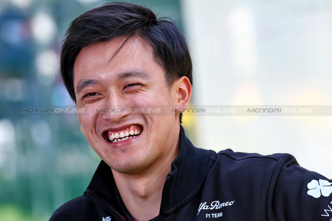 GP AUSTRALIA, Zhou Guanyu (CHN) Alfa Romeo F1 Team.

29.03.2023. Formula 1 World Championship, Rd 3, Australian Grand Prix, Albert Park, Melbourne, Australia, Preparation Day.

 - www.xpbimages.com, EMail: requests@xpbimages.com ¬© Copyright: Coates / XPB Images
