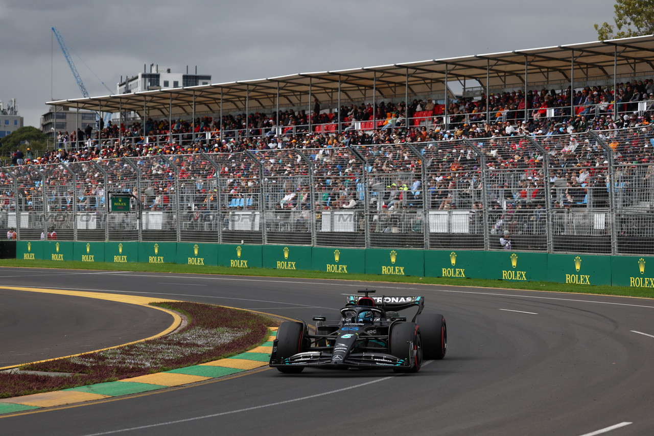GP AUSTRALIA, George Russell (GBR) Mercedes AMG F1 W14.

01.04.2023. Formula 1 World Championship, Rd 3, Australian Grand Prix, Albert Park, Melbourne, Australia, Qualifiche Day.

- www.xpbimages.com, EMail: requests@xpbimages.com ¬© Copyright: Moy / XPB Images