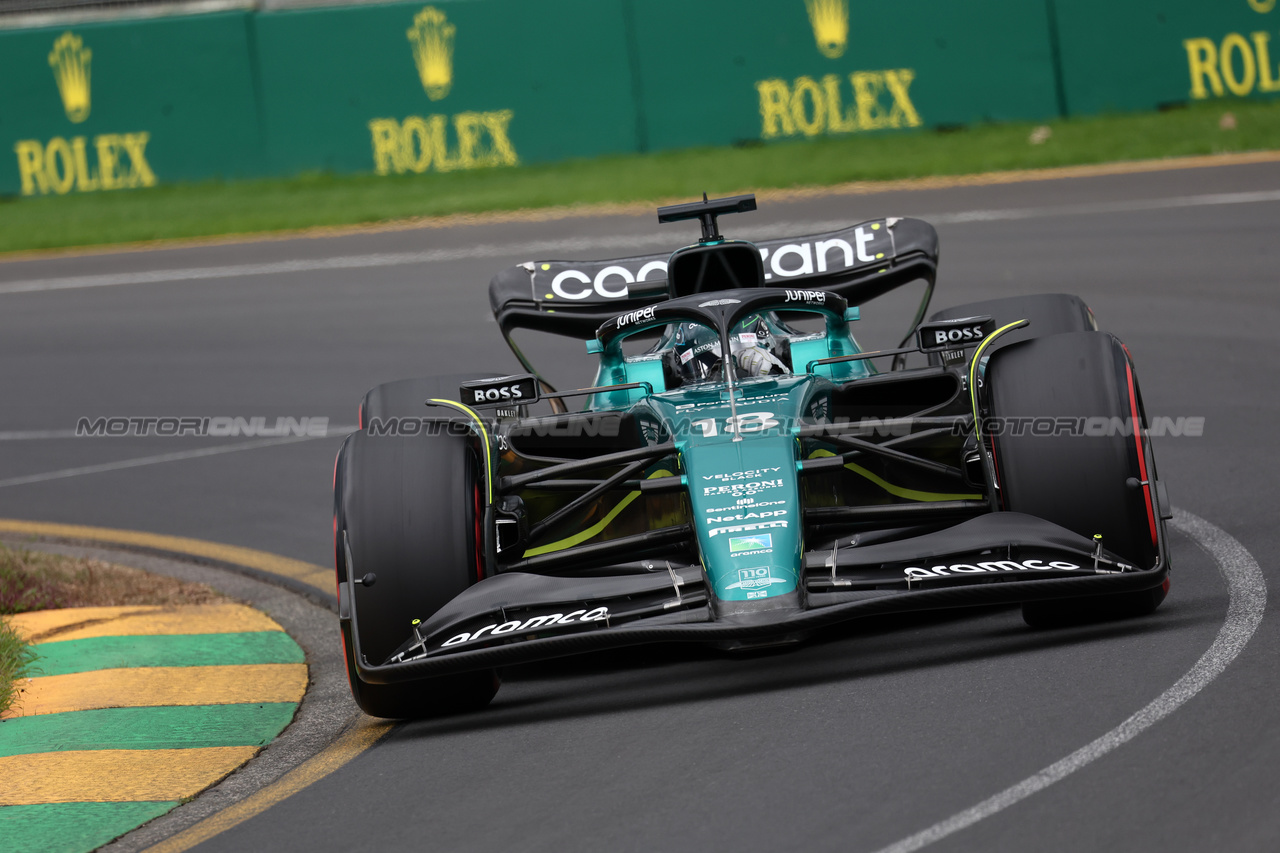 GP AUSTRALIA, Lance Stroll (CDN) Aston Martin F1 Team AMR23.

01.04.2023. Formula 1 World Championship, Rd 3, Australian Grand Prix, Albert Park, Melbourne, Australia, Qualifiche Day.

- www.xpbimages.com, EMail: requests@xpbimages.com ¬© Copyright: Moy / XPB Images
