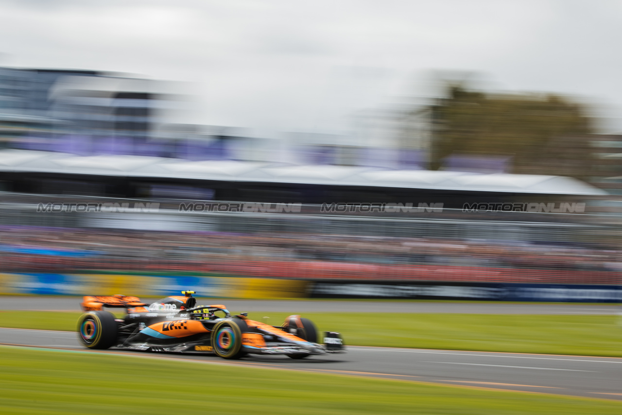 GP AUSTRALIA, Lando Norris (GBR) McLaren MCL60.

01.04.2023. Formula 1 World Championship, Rd 3, Australian Grand Prix, Albert Park, Melbourne, Australia, Qualifiche Day.

- www.xpbimages.com, EMail: requests@xpbimages.com ¬© Copyright: Bearne / XPB Images