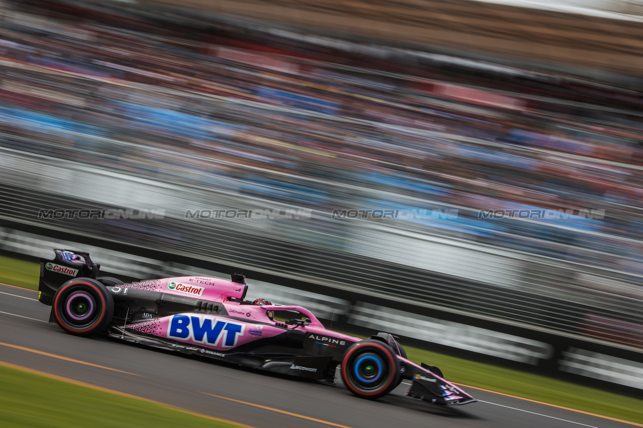 GP AUSTRALIA, Esteban Ocon (FRA) Alpine F1 Team A523.

01.04.2023. Formula 1 World Championship, Rd 3, Australian Grand Prix, Albert Park, Melbourne, Australia, Qualifiche Day.

- www.xpbimages.com, EMail: requests@xpbimages.com ¬© Copyright: Bearne / XPB Images