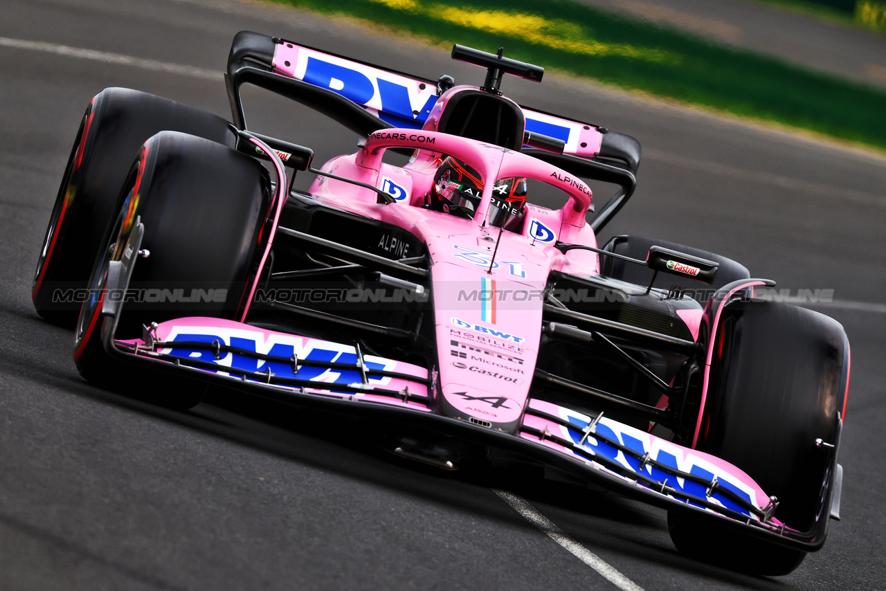 GP AUSTRALIA, Esteban Ocon (FRA) Alpine F1 Team A523.

01.04.2023. Formula 1 World Championship, Rd 3, Australian Grand Prix, Albert Park, Melbourne, Australia, Qualifiche Day.

 - www.xpbimages.com, EMail: requests@xpbimages.com ¬© Copyright: Coates / XPB Images