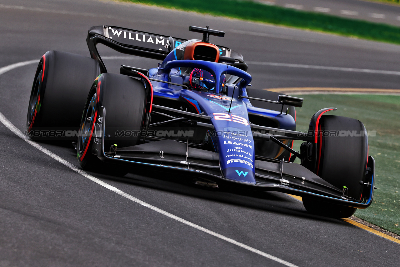 GP AUSTRALIA, Alexander Albon (THA) Williams Racing FW45.

01.04.2023. Formula 1 World Championship, Rd 3, Australian Grand Prix, Albert Park, Melbourne, Australia, Qualifiche Day.

 - www.xpbimages.com, EMail: requests@xpbimages.com ¬© Copyright: Coates / XPB Images