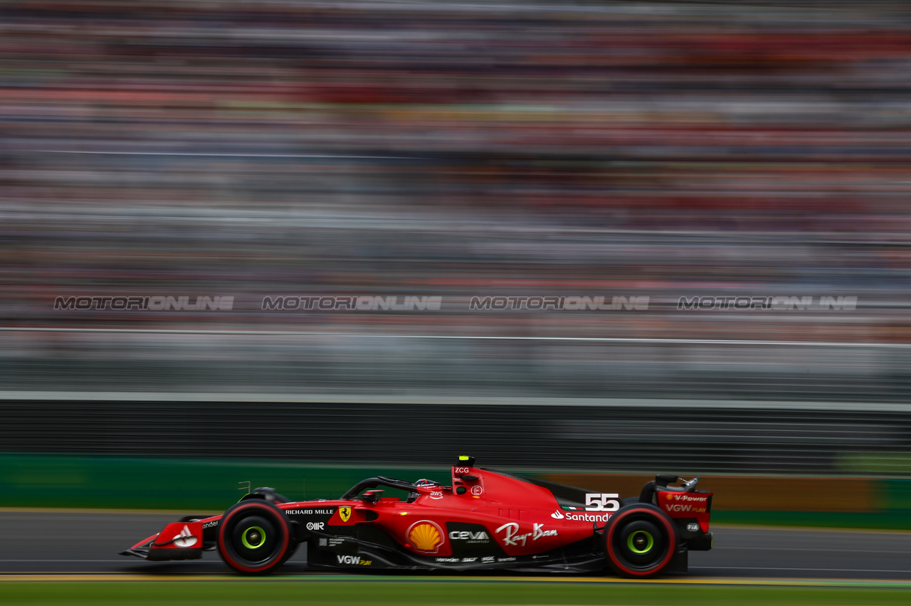 GP AUSTRALIA, Carlos Sainz Jr (ESP), Ferrari 
01.04.2023. Formula 1 World Championship, Rd 3, Australian Grand Prix, Albert Park, Melbourne, Australia, Qualifiche Day.
- www.xpbimages.com, EMail: requests@xpbimages.com ¬© Copyright: Charniaux / XPB Images