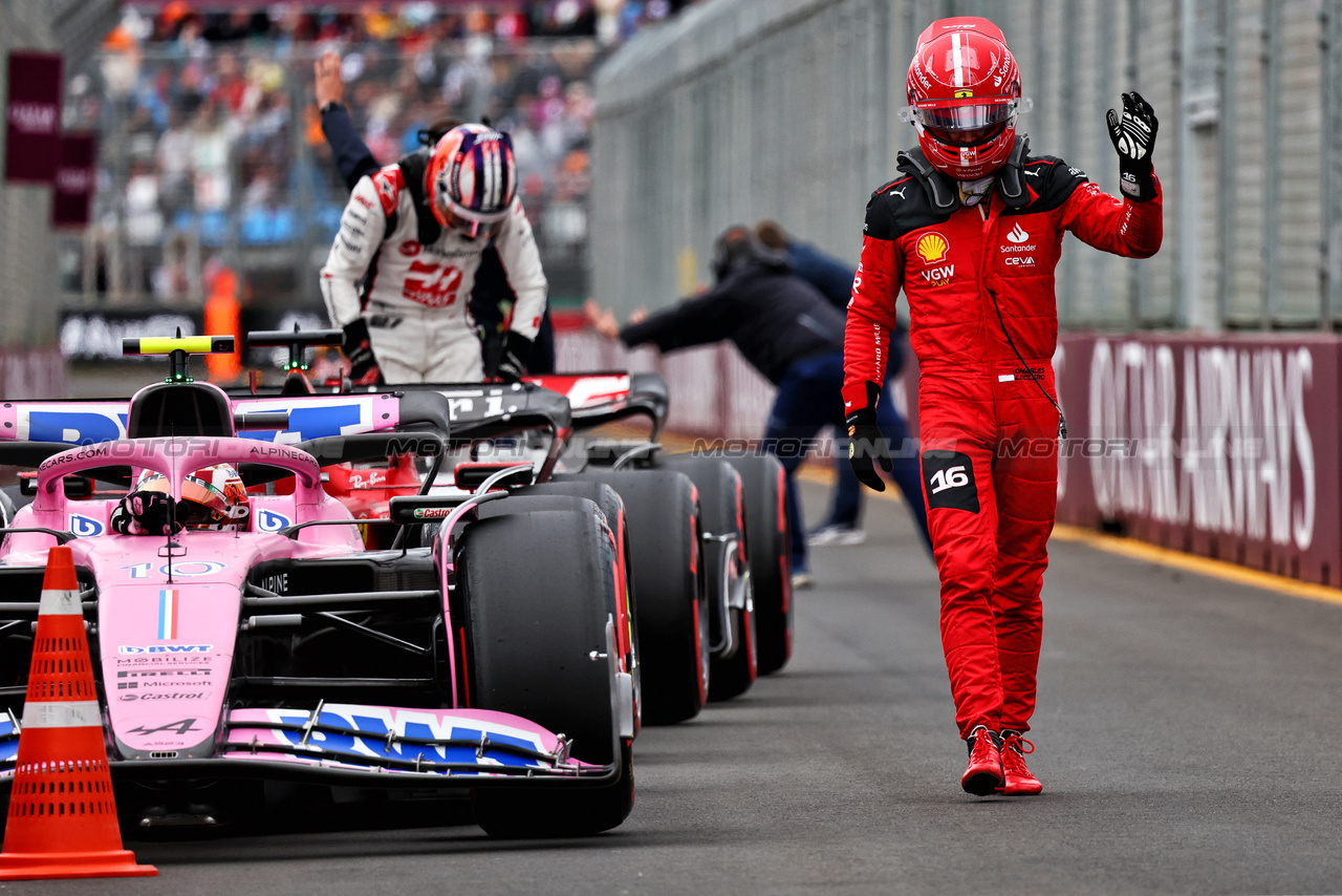 GP AUSTRALIA, Charles Leclerc (MON) Ferrari in qualifying parc ferme.

01.04.2023. Formula 1 World Championship, Rd 3, Australian Grand Prix, Albert Park, Melbourne, Australia, Qualifiche Day.

- www.xpbimages.com, EMail: requests@xpbimages.com ¬© Copyright: Batchelor / XPB Images