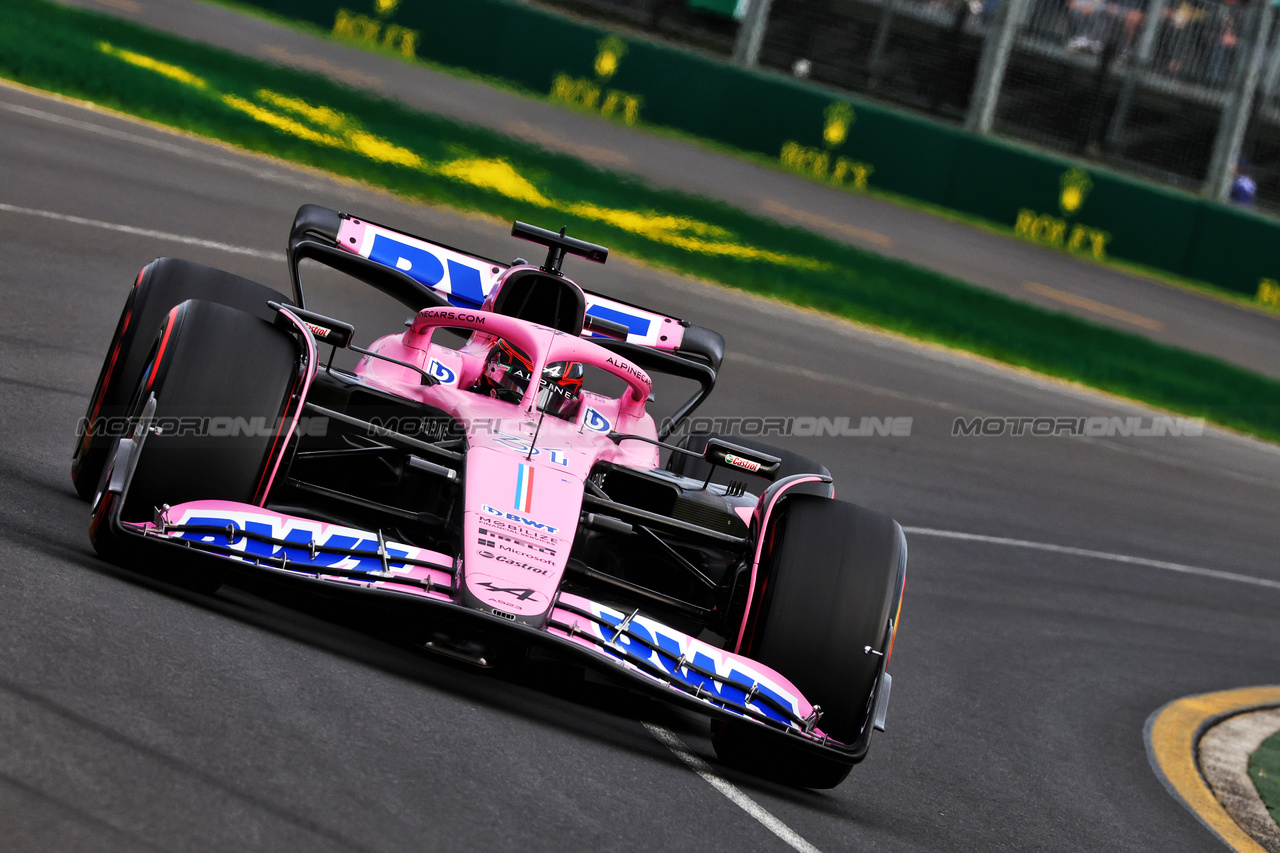GP AUSTRALIA, Esteban Ocon (FRA) Alpine F1 Team A523.

01.04.2023. Formula 1 World Championship, Rd 3, Australian Grand Prix, Albert Park, Melbourne, Australia, Qualifiche Day.

 - www.xpbimages.com, EMail: requests@xpbimages.com ¬© Copyright: Coates / XPB Images