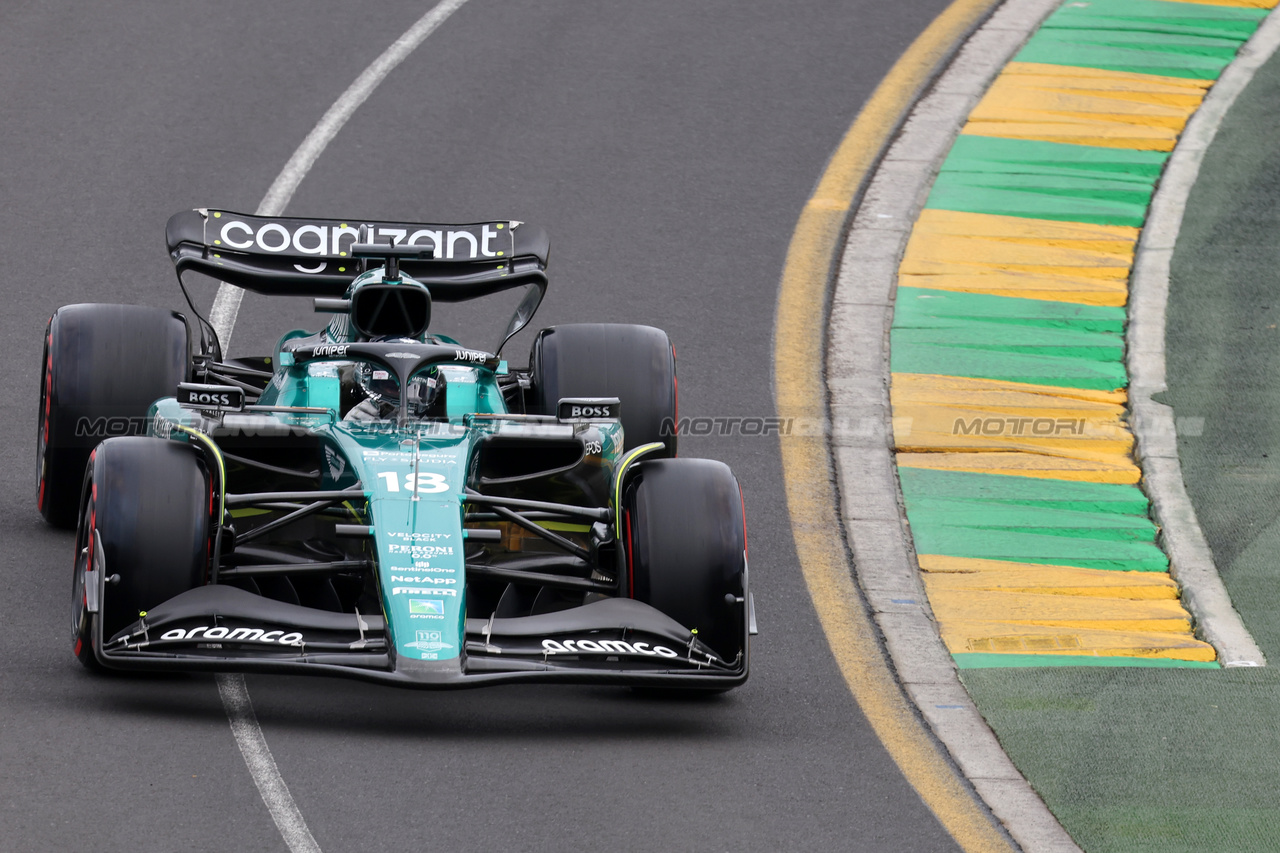 GP AUSTRALIA, Lance Stroll (CDN) Aston Martin F1 Team AMR23.

01.04.2023. Formula 1 World Championship, Rd 3, Australian Grand Prix, Albert Park, Melbourne, Australia, Qualifiche Day.

- www.xpbimages.com, EMail: requests@xpbimages.com ¬© Copyright: Batchelor / XPB Images
