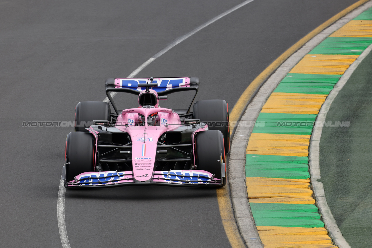 GP AUSTRALIA, Esteban Ocon (FRA) Alpine F1 Team A523.

01.04.2023. Formula 1 World Championship, Rd 3, Australian Grand Prix, Albert Park, Melbourne, Australia, Qualifiche Day.

- www.xpbimages.com, EMail: requests@xpbimages.com ¬© Copyright: Batchelor / XPB Images