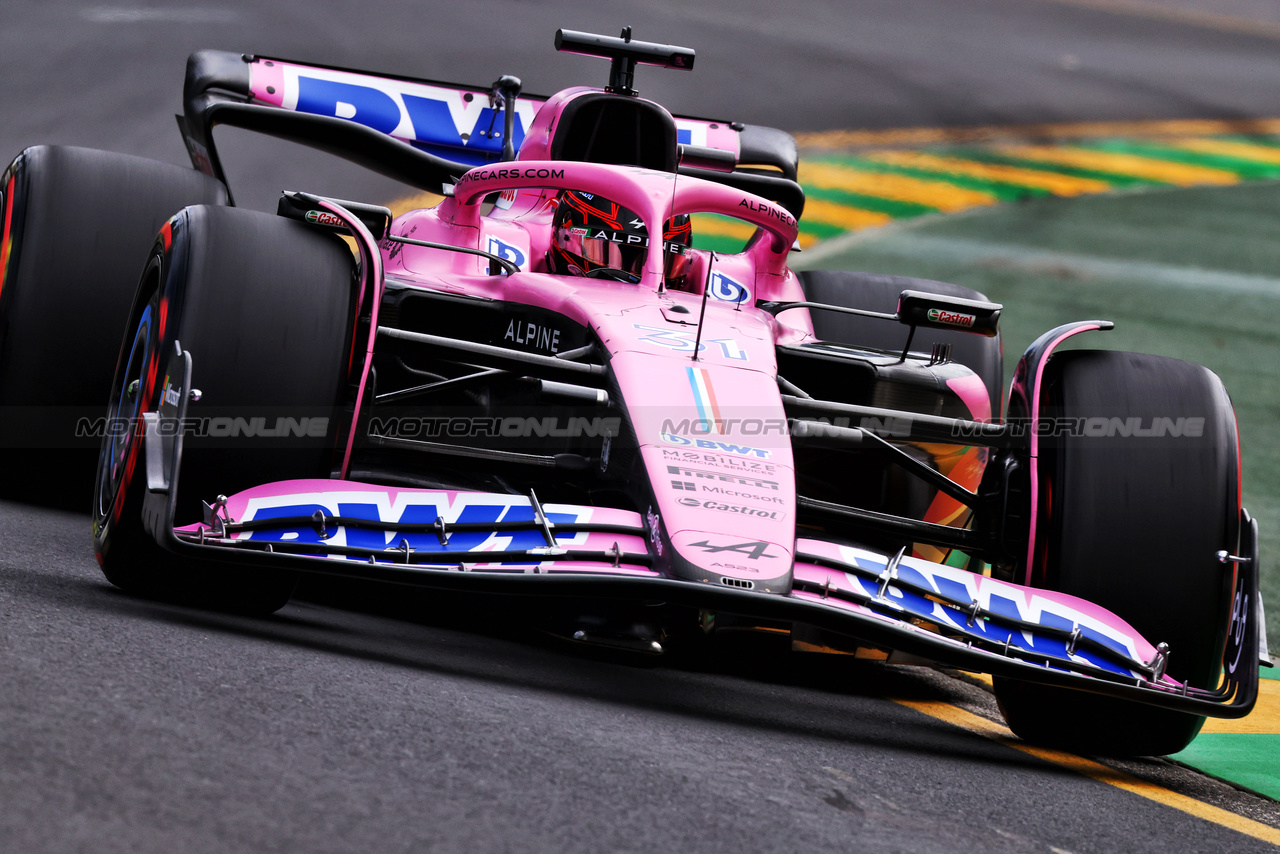 GP AUSTRALIA, Esteban Ocon (FRA) Alpine F1 Team A523.

01.04.2023. Formula 1 World Championship, Rd 3, Australian Grand Prix, Albert Park, Melbourne, Australia, Qualifiche Day.

 - www.xpbimages.com, EMail: requests@xpbimages.com ¬© Copyright: Coates / XPB Images