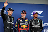 GP AUSTRALIA, Qualifiche top three in parc ferme George Russell (GBR) Mercedes AMG F1, second; Max Verstappen (NLD) Red Bull Racing, pole position; Lewis Hamilton (GBR) Mercedes AMG F1, third.
01.04.2023. Formula 1 World Championship, Rd 3, Australian Grand Prix, Albert Park, Melbourne, Australia, Qualifiche Day.
- www.xpbimages.com, EMail: requests@xpbimages.com ¬© Copyright: Moy / XPB Images