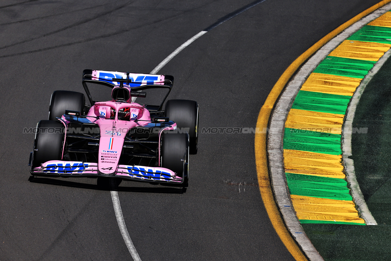 GP AUSTRALIA, Esteban Ocon (FRA) Alpine F1 Team A523.

31.03.2023. Formula 1 World Championship, Rd 3, Australian Grand Prix, Albert Park, Melbourne, Australia, Practice Day.

- www.xpbimages.com, EMail: requests@xpbimages.com ¬© Copyright: Moy / XPB Images