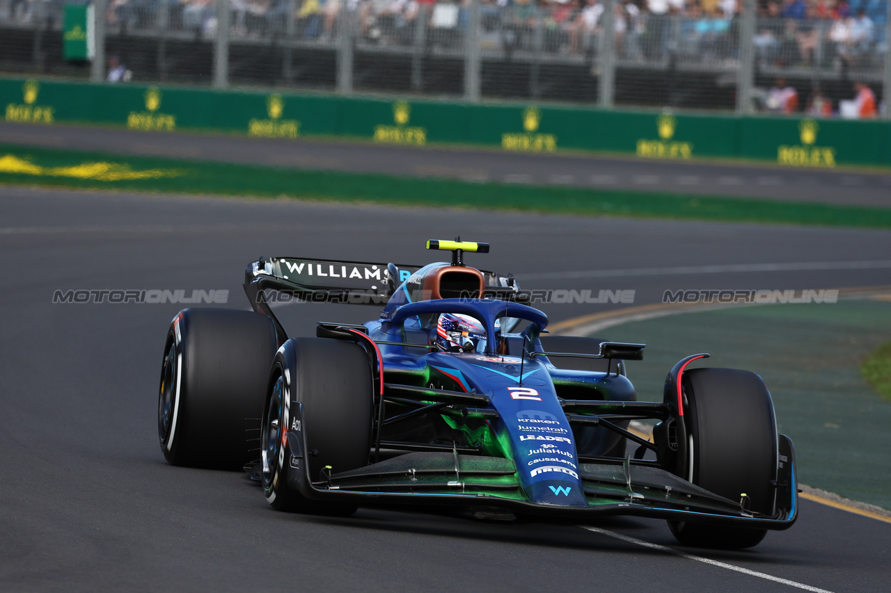 GP AUSTRALIA, Logan Sargeant (USA) Williams Racing FW45.

31.03.2023. Formula 1 World Championship, Rd 3, Australian Grand Prix, Albert Park, Melbourne, Australia, Practice Day.

- www.xpbimages.com, EMail: requests@xpbimages.com ¬© Copyright: Moy / XPB Images