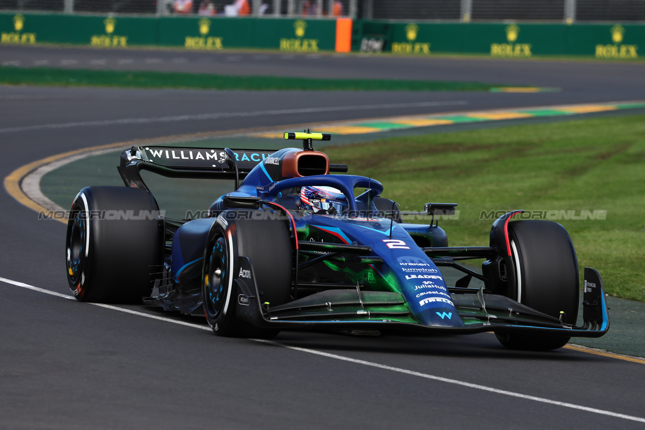 GP AUSTRALIA, Logan Sargeant (USA) Williams Racing FW45.

31.03.2023. Formula 1 World Championship, Rd 3, Australian Grand Prix, Albert Park, Melbourne, Australia, Practice Day.

- www.xpbimages.com, EMail: requests@xpbimages.com ¬© Copyright: Moy / XPB Images
