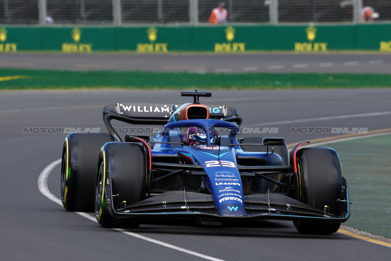 GP AUSTRALIA, Alexander Albon (THA) Williams Racing FW45.

31.03.2023. Formula 1 World Championship, Rd 3, Australian Grand Prix, Albert Park, Melbourne, Australia, Practice Day.

- www.xpbimages.com, EMail: requests@xpbimages.com ¬© Copyright: Moy / XPB Images