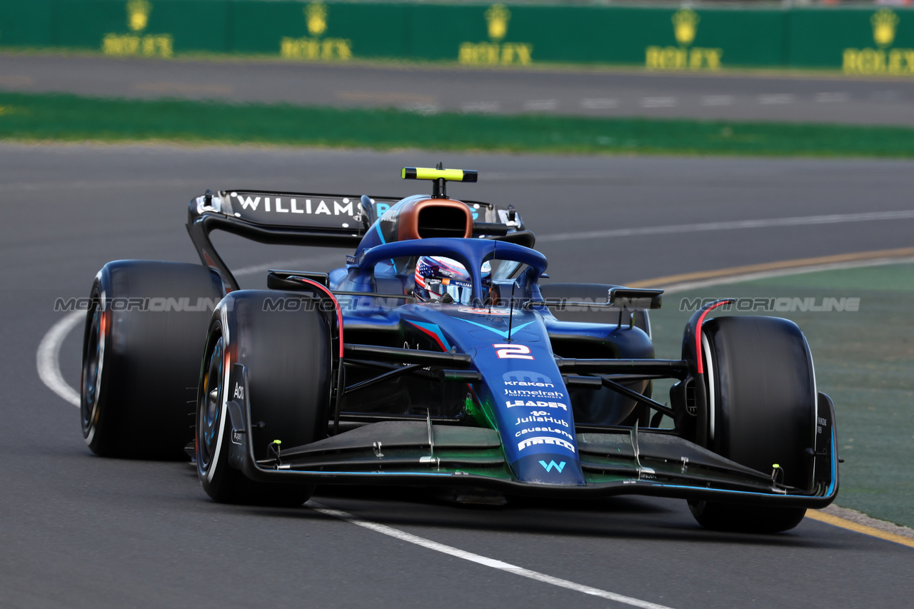 GP AUSTRALIA, Logan Sargeant (USA) Williams Racing FW45.

31.03.2023. Formula 1 World Championship, Rd 3, Australian Grand Prix, Albert Park, Melbourne, Australia, Practice Day.

- www.xpbimages.com, EMail: requests@xpbimages.com ¬© Copyright: Moy / XPB Images