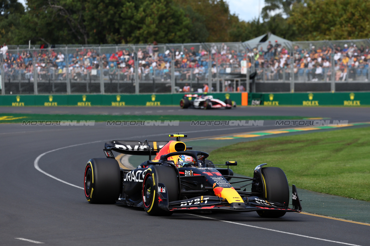 GP AUSTRALIA, Sergio Perez (MEX) Red Bull Racing RB19.

31.03.2023. Formula 1 World Championship, Rd 3, Australian Grand Prix, Albert Park, Melbourne, Australia, Practice Day.

- www.xpbimages.com, EMail: requests@xpbimages.com ¬© Copyright: Moy / XPB Images