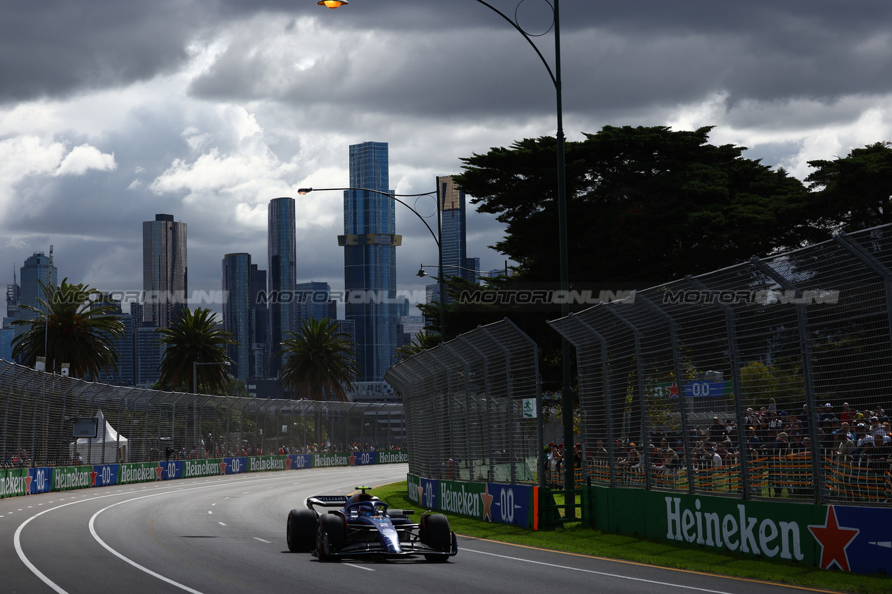 GP AUSTRALIA, Logan Sargeant (USA) Williams Racing FW45.

31.03.2023. Formula 1 World Championship, Rd 3, Australian Grand Prix, Albert Park, Melbourne, Australia, Practice Day.

 - www.xpbimages.com, EMail: requests@xpbimages.com ¬© Copyright: Coates / XPB Images