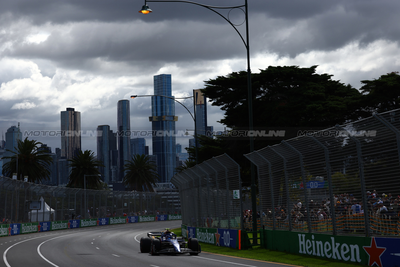 GP AUSTRALIA, Logan Sargeant (USA) Williams Racing FW45.

31.03.2023. Formula 1 World Championship, Rd 3, Australian Grand Prix, Albert Park, Melbourne, Australia, Practice Day.

 - www.xpbimages.com, EMail: requests@xpbimages.com ¬© Copyright: Coates / XPB Images